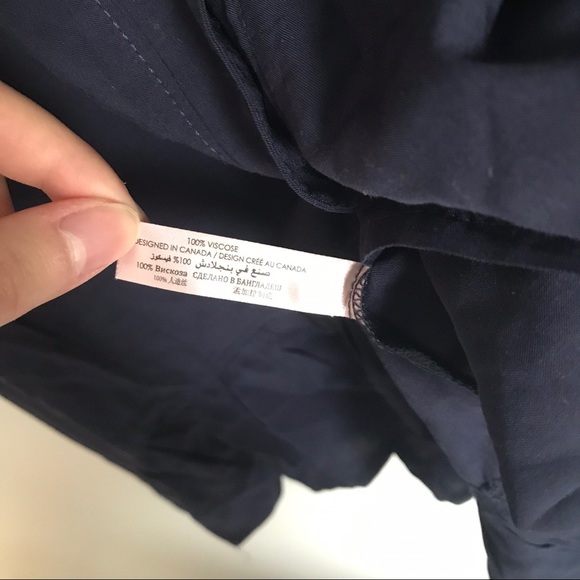 La vie en rose navy button down sleep shirt - Picture 4 of 4